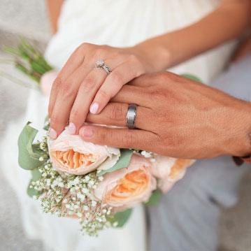 Married Couple Hands with Rings